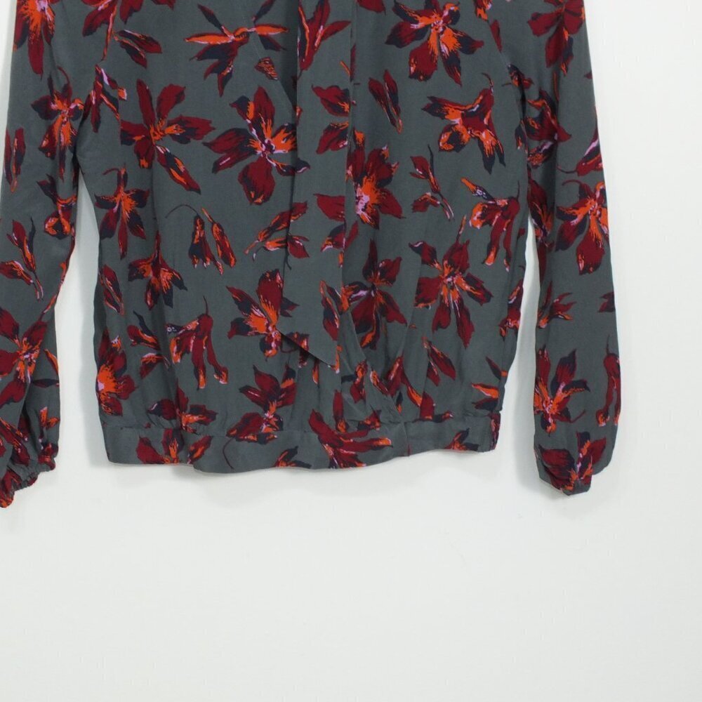 Madewell Cropped 100% Silk Floral Tie Top Size XS - Picture 3 of 13